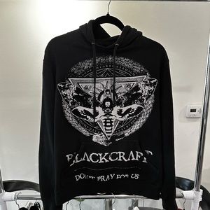 Black Craft Moth Hoodie